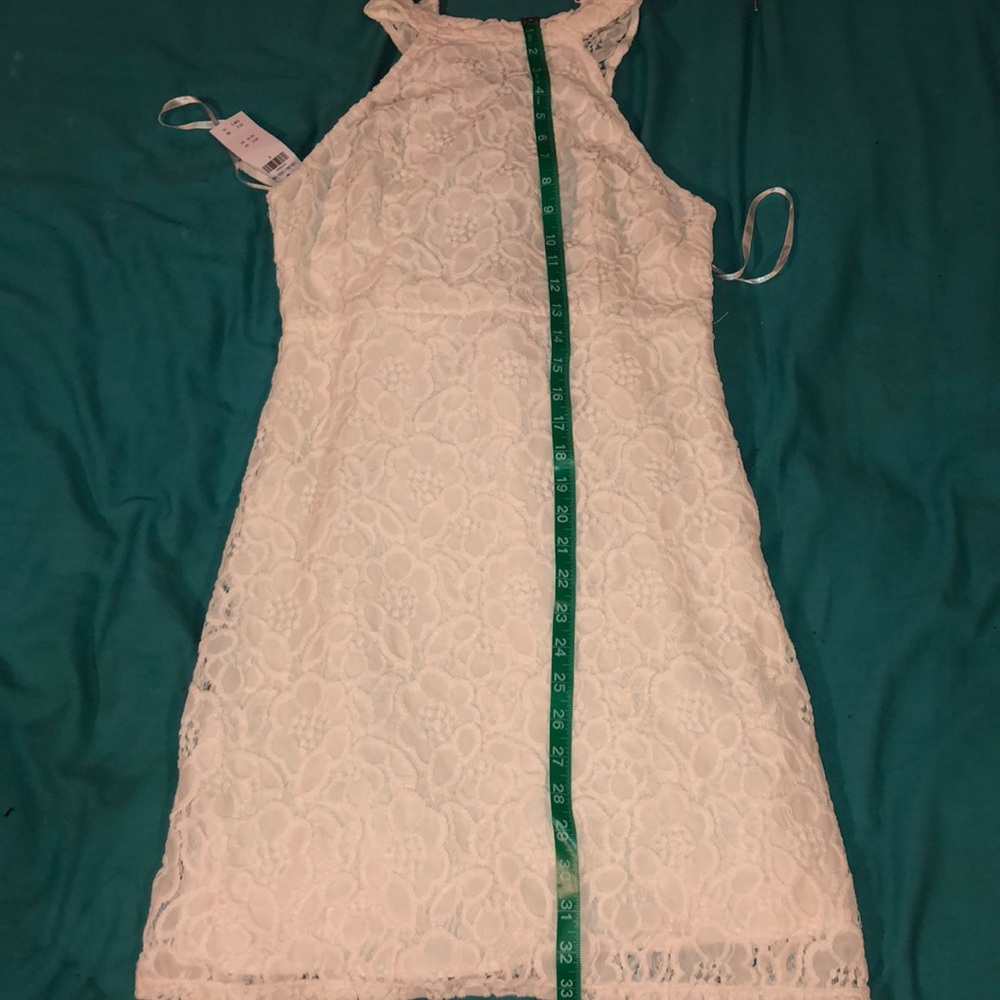White Lacey Halter Dress